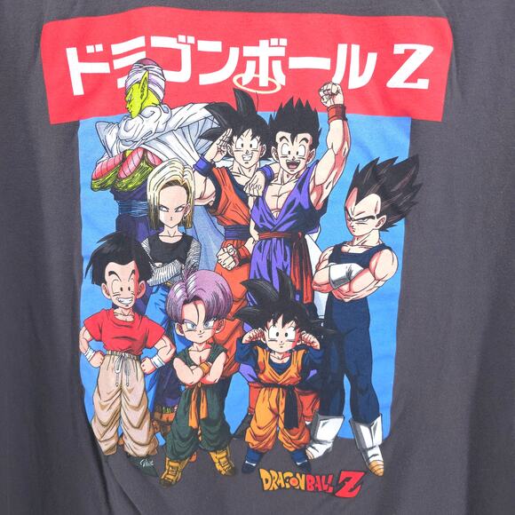 Dragonball Z Mens Gray Group Pose Japanese Animation Graphic Crewneck T-Shirt XL - Picture 4 of 8
